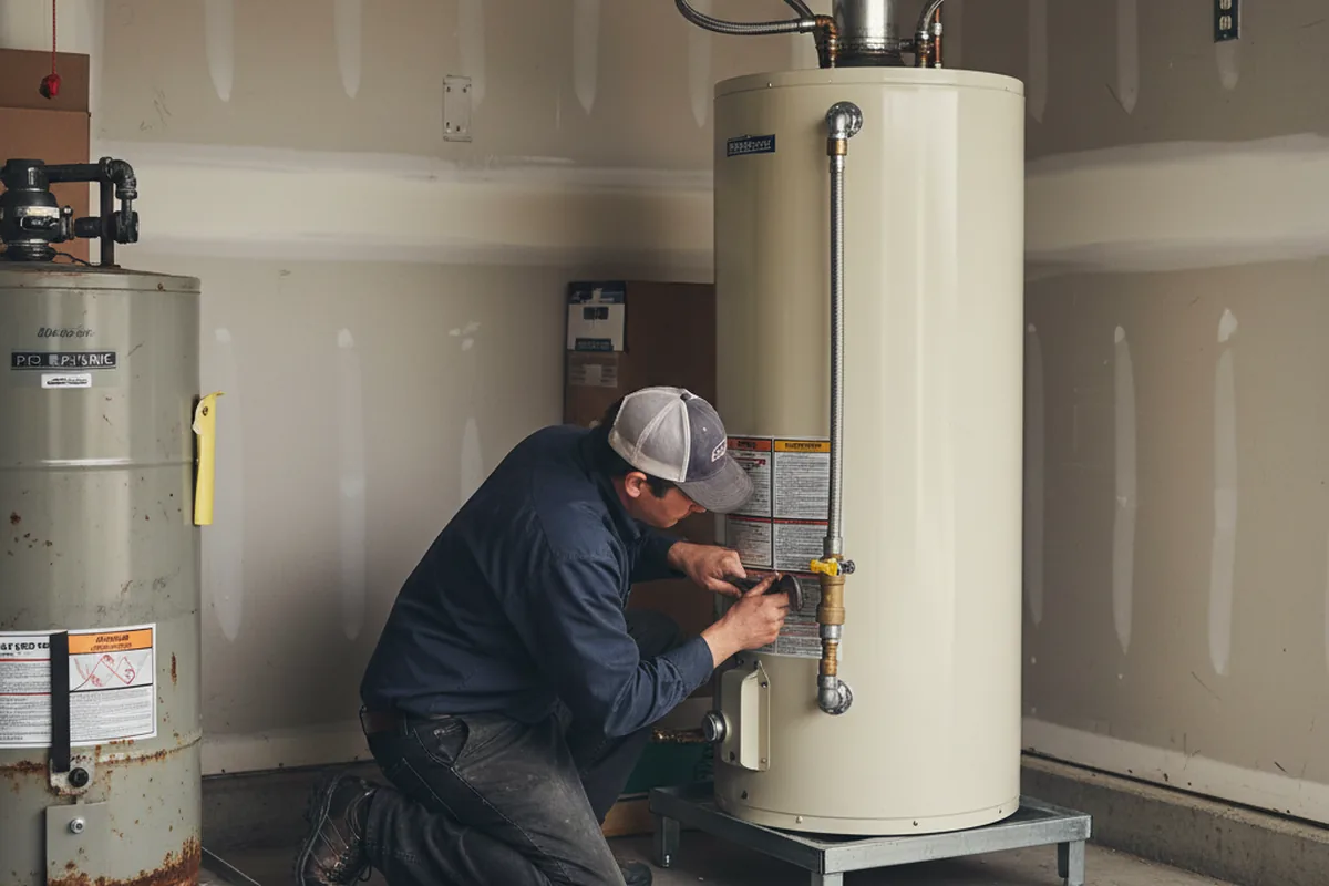 Water heater and shutoff valve replacement in Hughes